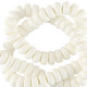 Polymeer kralen rondellen 7mm - White